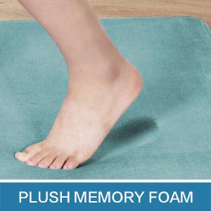 H.VERSAILTEX Kitchen Mat 2 PCS Kitchen Rugs Non Slip Memory Foam Flannel Velvety Kitchen Runner Rug Water Absorbent Soft Kitchen Rug Set for Floor Rug Standing Rugs