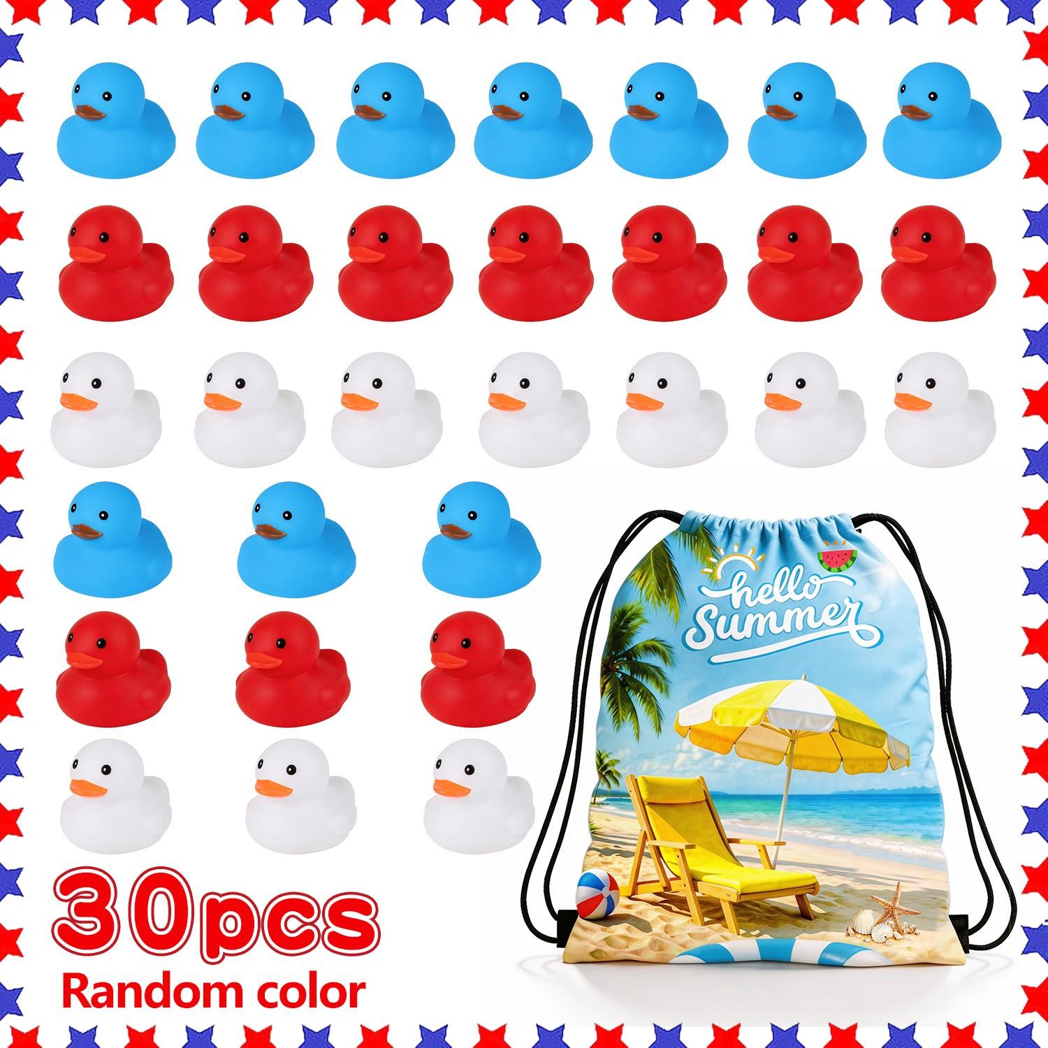 Party Duck Set, Party Decorations, Independence Day Theme, Easter Decoration, Portable Backpack, Cute Smile Design, Blue Ducks