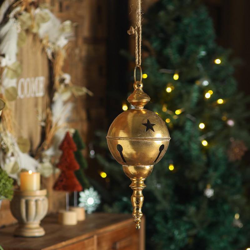 Retro Outdoor Wind Chime Wall-Mounted Decorative Item, Vintage Garden Hanging Ornament, American-Style Courtyard Bell Decoration