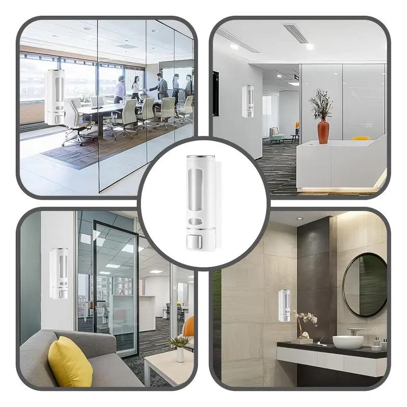 Wall Mounted Shampoo & Conditioner Dispenser Set, No Drill Installation, 400ML Liquid Soap Shower Pump, Bathroom Organizer