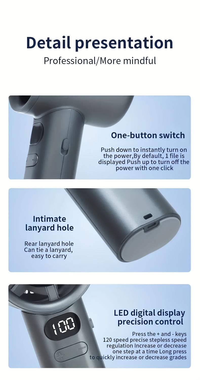 TazTir Handheld Mini Fan 120 High Speed Cooling Fans 10 Hours Battery Life US Rechargeable Personal Fans Small Essentials for  Mothers Day Women Gifts appliances