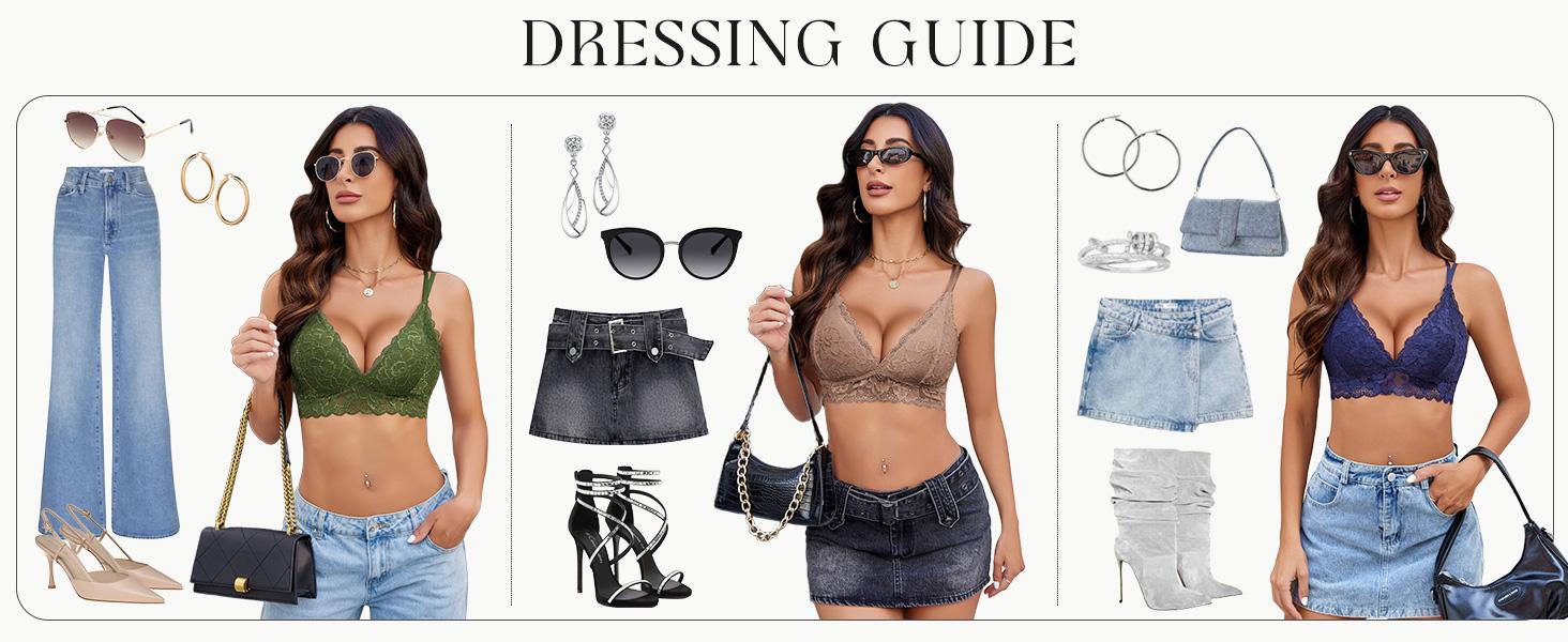 Avidlove Floral Lace Bralette for Women Deep V Cross Back Longline No Padded Soft Stretchy Nylon Spaghetti Straps Adjustable Backless Bra Avidlove Floral Lace Bralette for Women Deep V Cross Back Longline No Padded Soft Stretchy Nylon Spaghetti Straps Adjustable Backless Bra