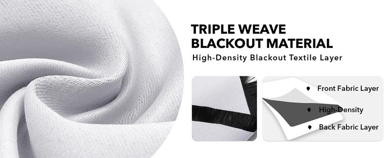 1 Panel Pure White Blackout Curtains – Thermal Insulated for Living Room, Bedroom & Home Decor