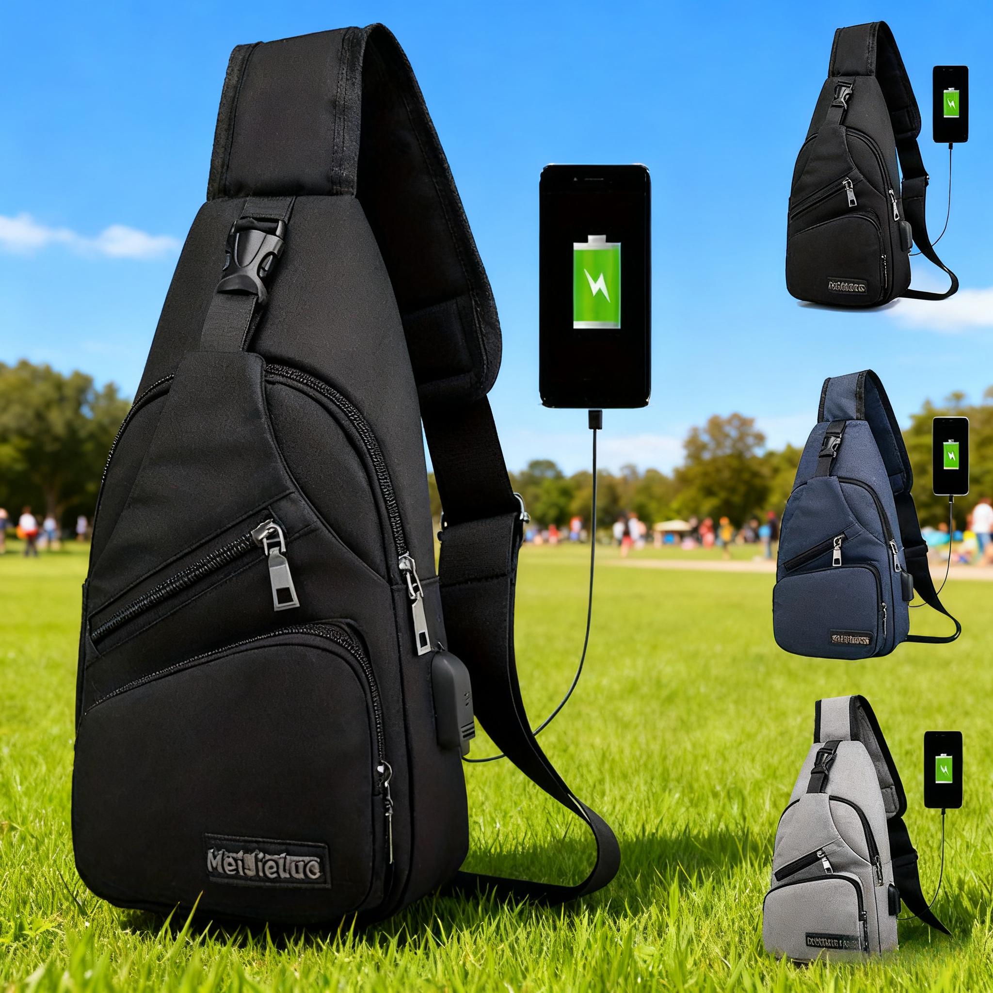 Mens Sling Bag Cross Body Handbag Chest Bag Shoulder Pack Sports Travel Backpack