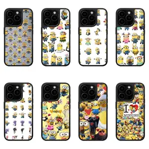 Minions Cartoon Phone Case For iPhone 17 Promax 16 15 14 13 12 11 Plus Pro Max 17Air and Samsung S26 S25 S24 S23 S22 S21 FE Plus Ultra - Anti Drop Full Perfect Aesthetic Printed Soft TPU Case