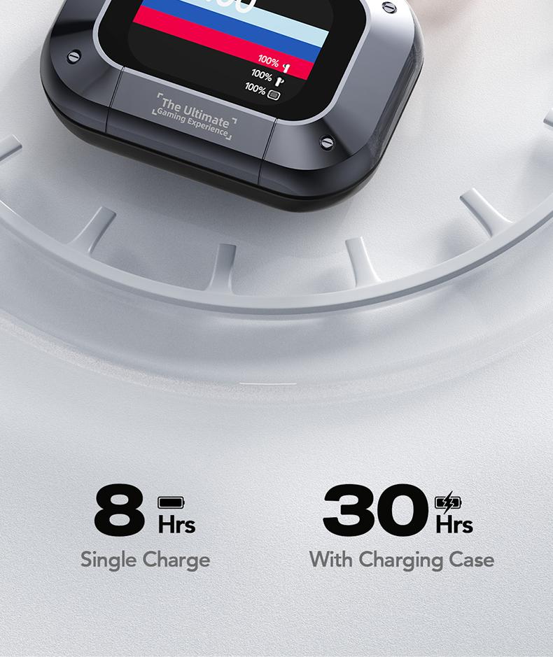 ERAZER XT82Pro OWS Wireless Earbuds Bluetooth 5.4 Earphones HIFI Sound Quality Wireless Headphones Light-Weight Headphones Full Color Display Touch Screen Gaming Headsets Built-in Microphone