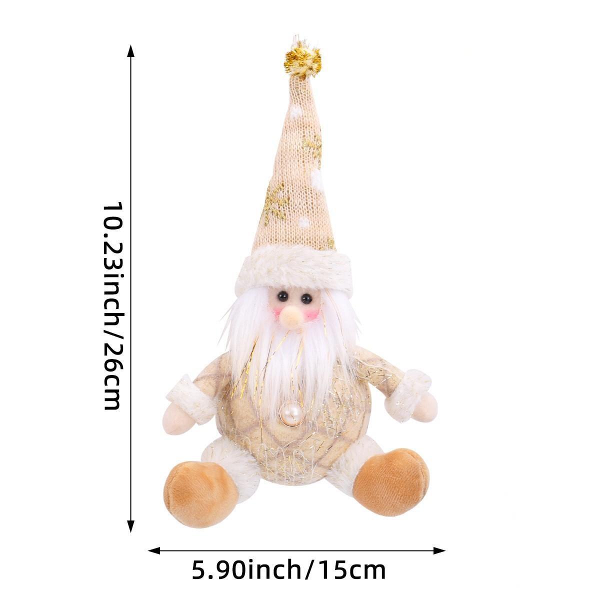 Christmas Santa Snowman Figurine, Christmas Tree Ornament, Reindeer Doll, Window Display Decor, Holiday Decoration, Festive Plaything