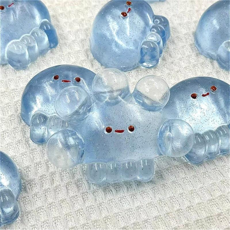 Three-Color Jellyfish Stress Relief Toy, Quick Rebound Feel, Blue Transparent, Relax and Focus, Fun Novelty Squeeze Toy, Office Desk Item, Holiday Birthday Gift