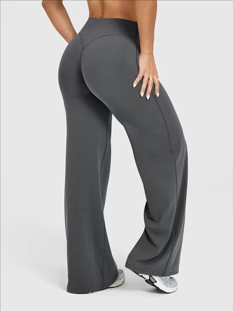 Women's Loose Straight Leg Pants, Soft Naked Feel, Casual Loose Split, Casual Daily Wear, Wide Leg Yoga Pants, Sporty Fitness Outdoor Women's Loose Straight Leg Pants, Soft Naked Feel, Casual Loose Split, Casual Daily Wear, Wide Leg Yoga Pants, Sporty Fitness Outdoor