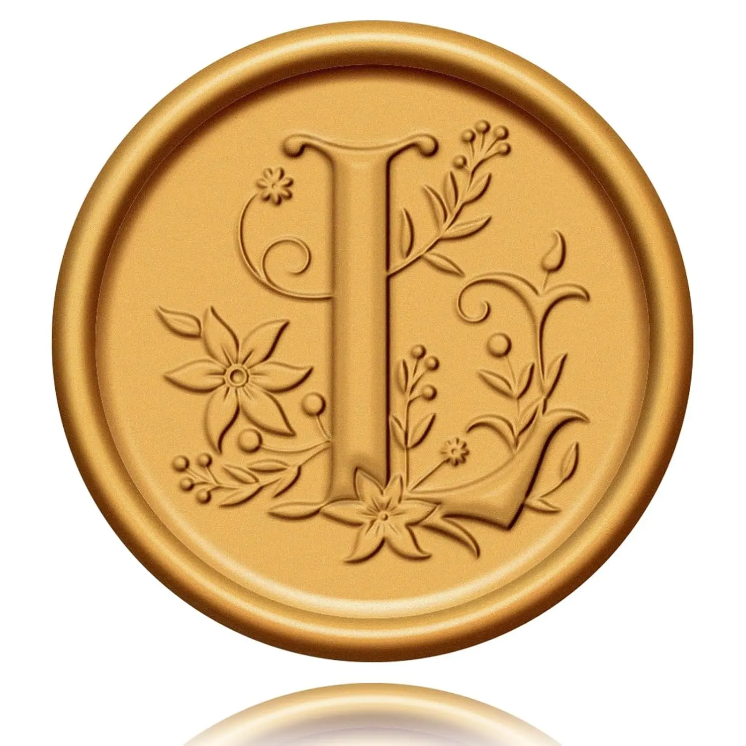 20 Pack Letter L Wax Seal Stickers, Antique Gold Initial Alphabet Self-Adhesive Wax Stickers for Wedding Party, Birthday, Christmas Envelope Seals