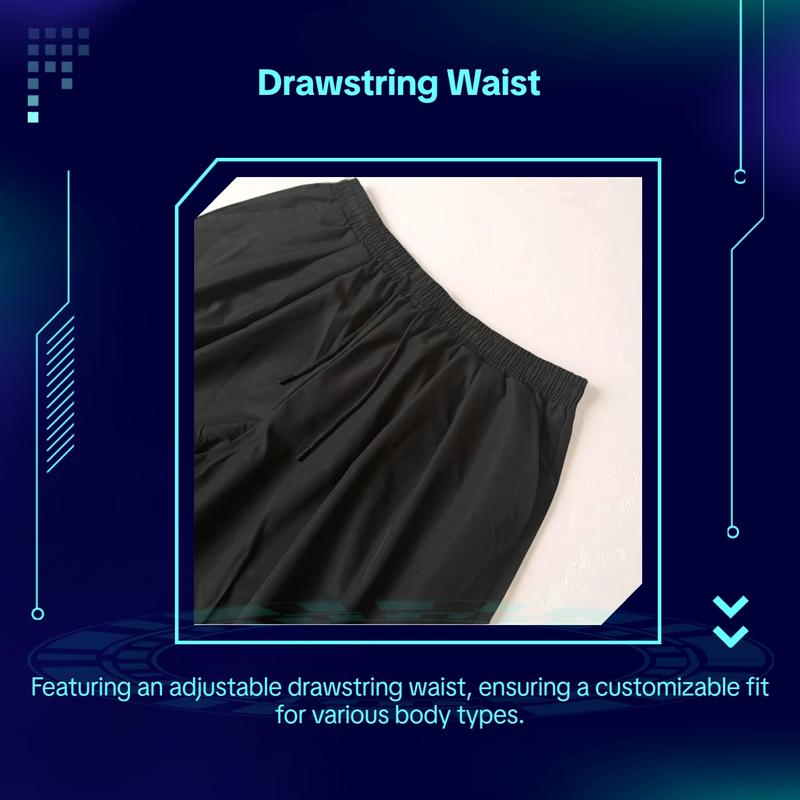 Men's Solid Color Drawstring Waist Pants, Loose Casual Comfy Breathable Pocket Jogger Pants for Spring & Fall, Fashion Men's Bottoms for Daily Wear