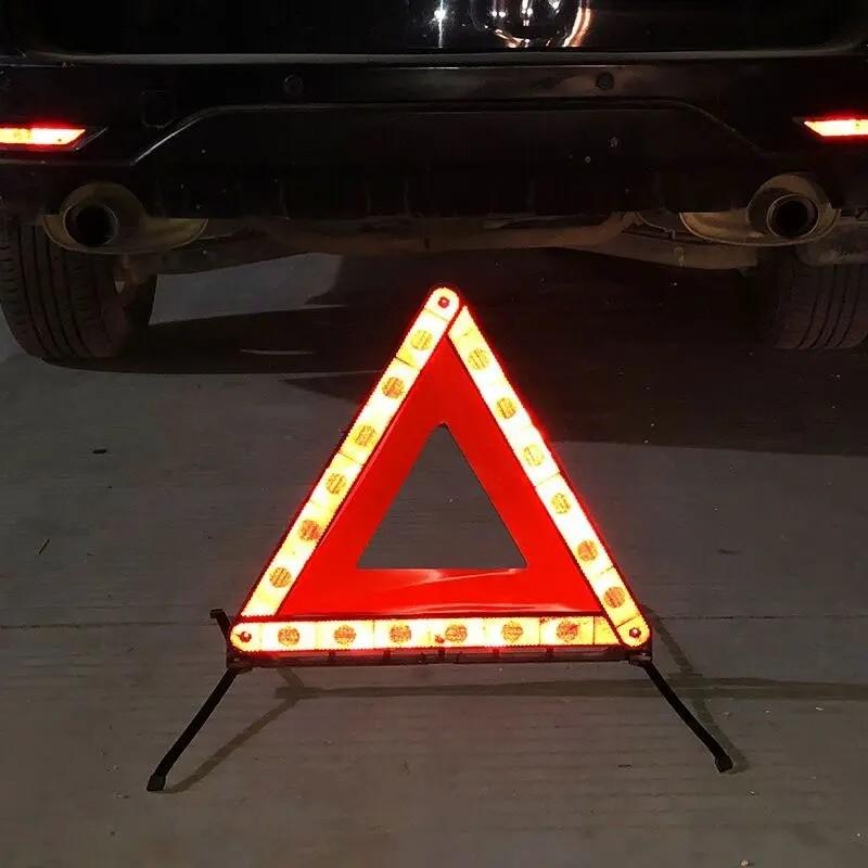 Traffic Safety Triangle Car Reflective Triangle, Car Parking Failure Folding Warning Sign, Essential Roadside Emergency Tool