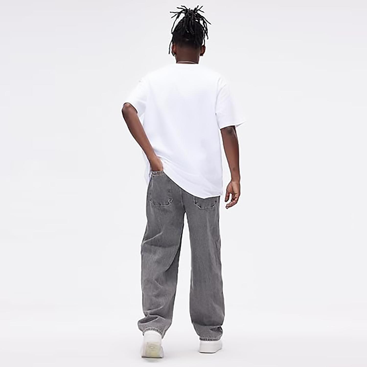 Men's Straight Leg Denim Pants Loose Fit Wide Leg Baggy Jeans Hip Hop Streetwear Trousers