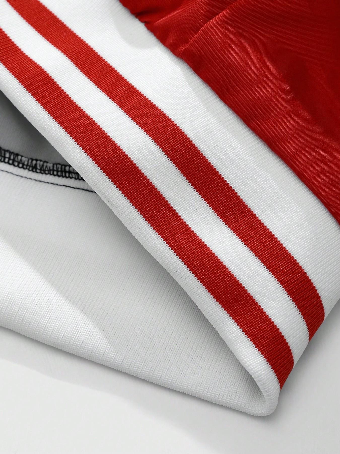 Oversized Hypebeast Racing Graphic Bomber Jacket – "SPEED RACING" & "Eternal King 23" Badge Streetwear Coat, Durable & Versatile Color Block Jacket for Casual Hangouts, School & Retro Aesthetic Outfits