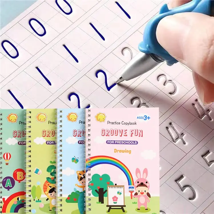 Handwriting Book Practice for , Grooved Handwriting Workbooks | Magic Grooved Writing Practice for   3-5