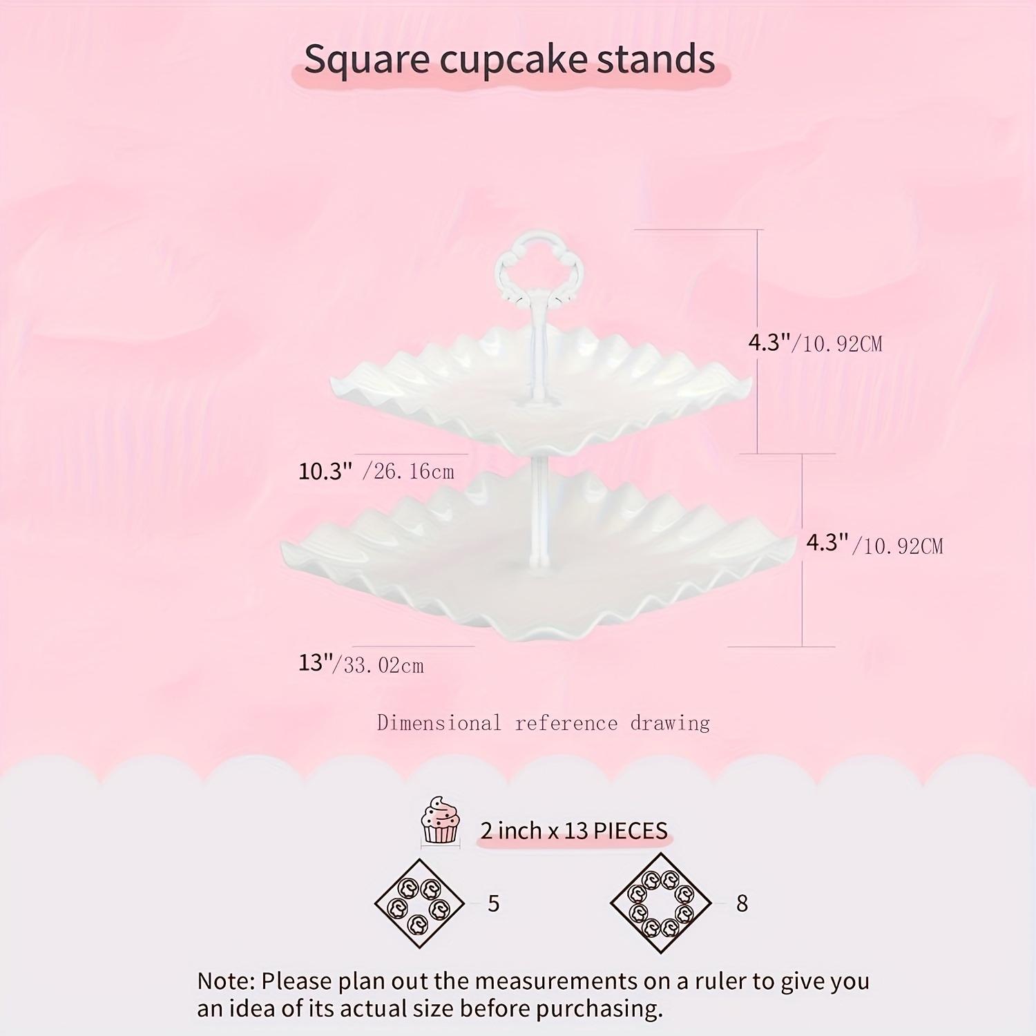 10pcs Cake Stand Set with 3 Double-Tier And 3 Triple-Tier Cupcake Stands, 4 Appetizer Trays, Perfect for Birthdays Bridal Showers