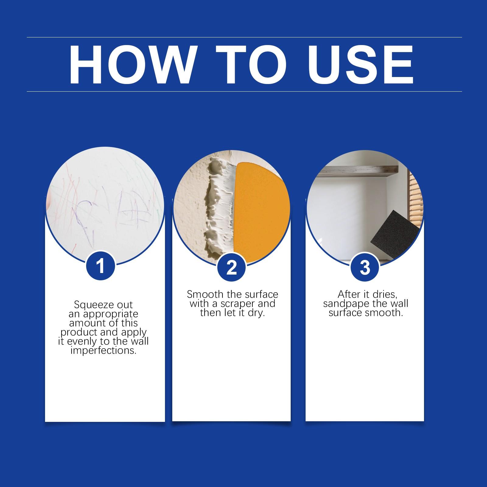 Dry wall repair kit 100g wall repair agent multifunctional fast drying paste adhesive heavy-duty concrete sealant waterproof self-adhesive