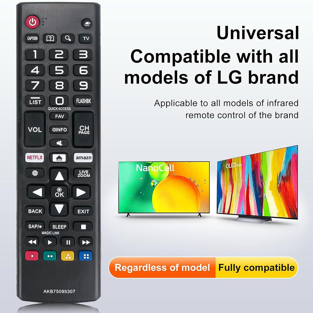 Remote Control Replacement AKB75095307 for LG Smart TV ,Universal for All LG OLED 3D Thinq LCD TV 43UJ6500 43UJ6560 49UJ6500 49UJ6560 55UJ6520 55UJ6540 55UJ6580 60UJ6540 24lm520d 24LM520S 28lm520s