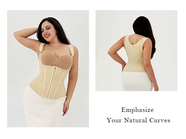 Women‘s YIANNA Waist Shapewear  for Tummy bridle Sports Workout Hourglass Vest Waist Cincher with Adjustable Shoulder Strap