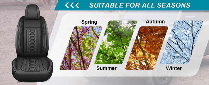 Leatherette Seat Covers for Toyota RAV4 2013-2026 Full Set | 5-Seat Outdoor Ready | Stain-Resistant Breathable | Airbag Compatible Non-Slip Durable Protector