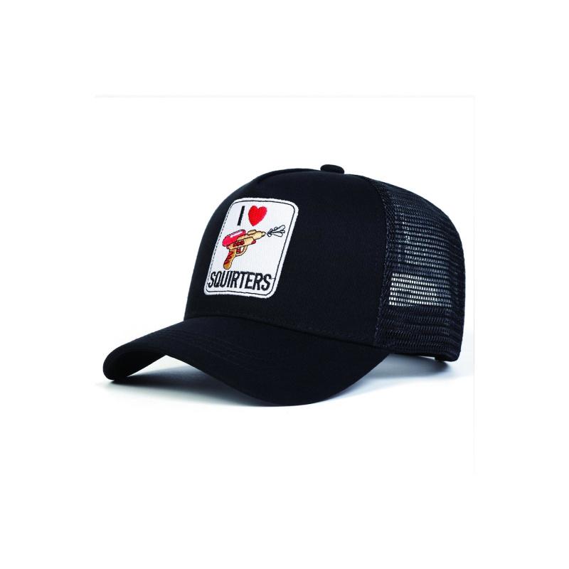 Unisex Squirters Letter Embroidered Baseball Cap, Adjustable Snapback Cap, Adjustable Sun Protection Hat for Outdoor Travel Beach Vacation