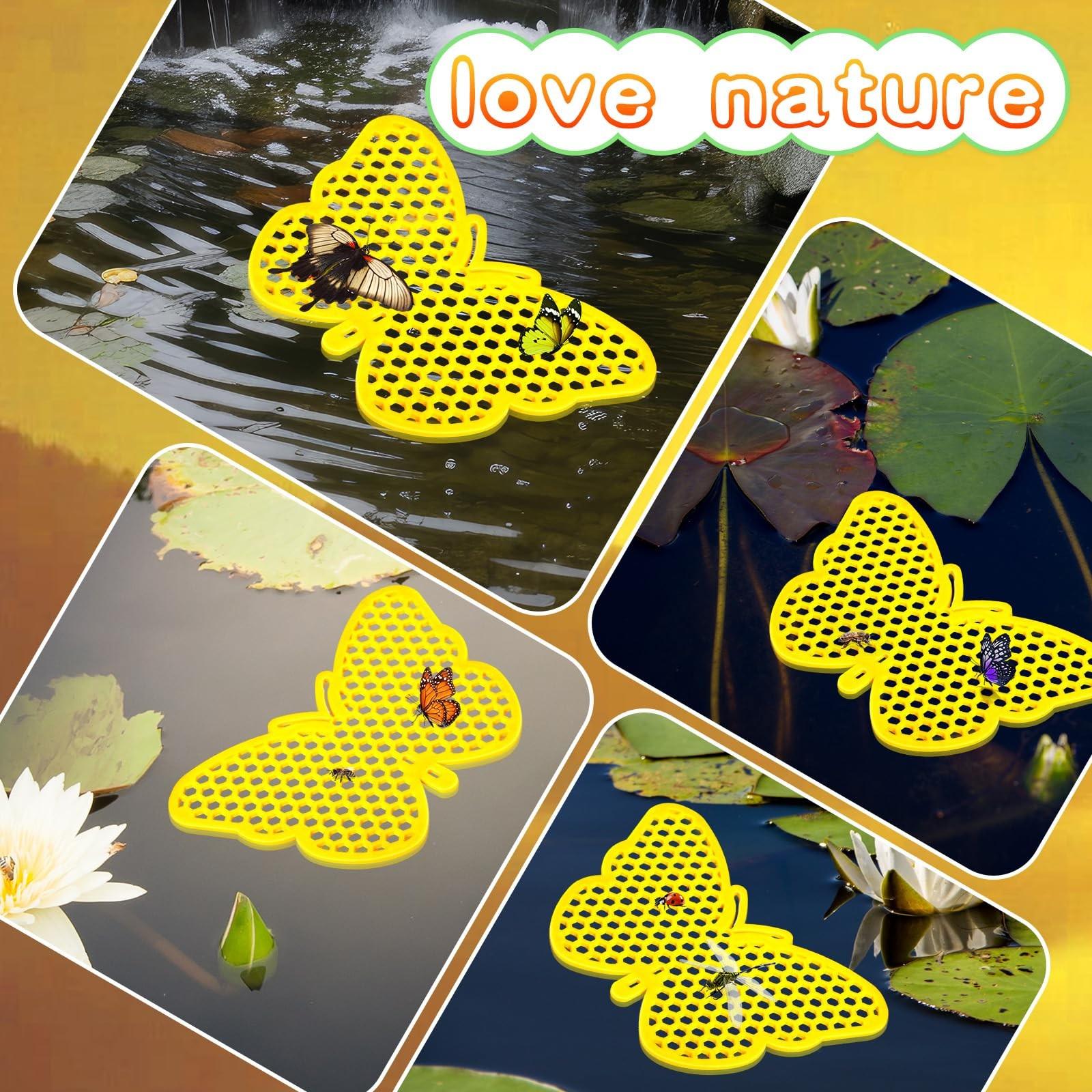 4 Pack Floating Bee Island Watering Station, Butterfly Insect Waterer for Feeding, Bee Bath, Garden Decor, Essential Gardening Tool