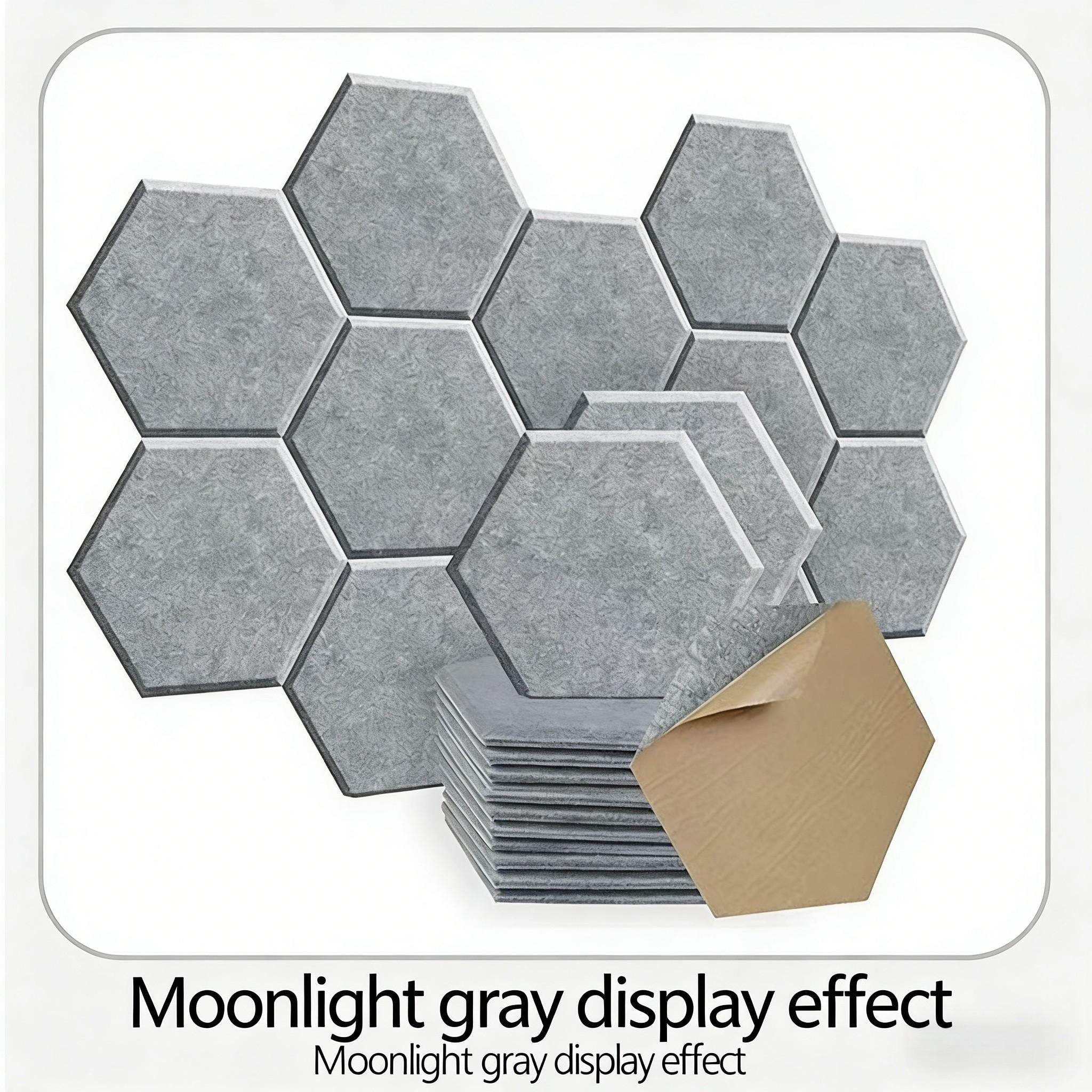 Hexagonal Polyester Fiber Acoustic Panel, Soundproofing Original Sound Absorption Board, Background Wall Display, Noise Reduction