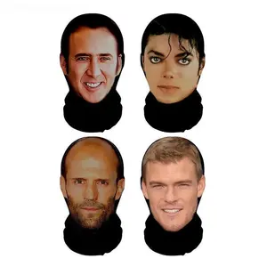 3D Printed Mask Elastic Mesh Full Face Mask for Men Women Cosplay Headwear Novelty Supplies Tricky Hood Party Cosplay Props
