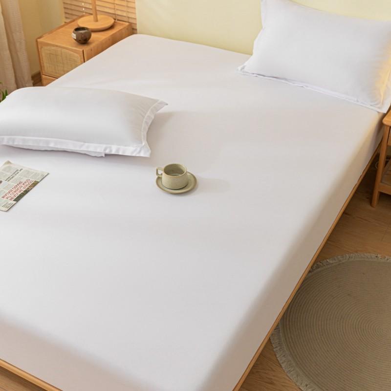 3pc Solid Color Bedding Set (1 Fitted Sheet + 2 Pillowcases), Plain Bed Sheets, Bedsheet Sets, Multiple Sizes Available, Comfortable Mattress Cover