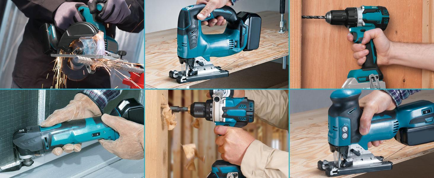 18V Batteries Fit for Makita 18volt Cordless Power Tools with 6000 mAh High Capacity,BL1860B BL1820B BL1830B BL1840B BL1850B LXT-400 chainsaw