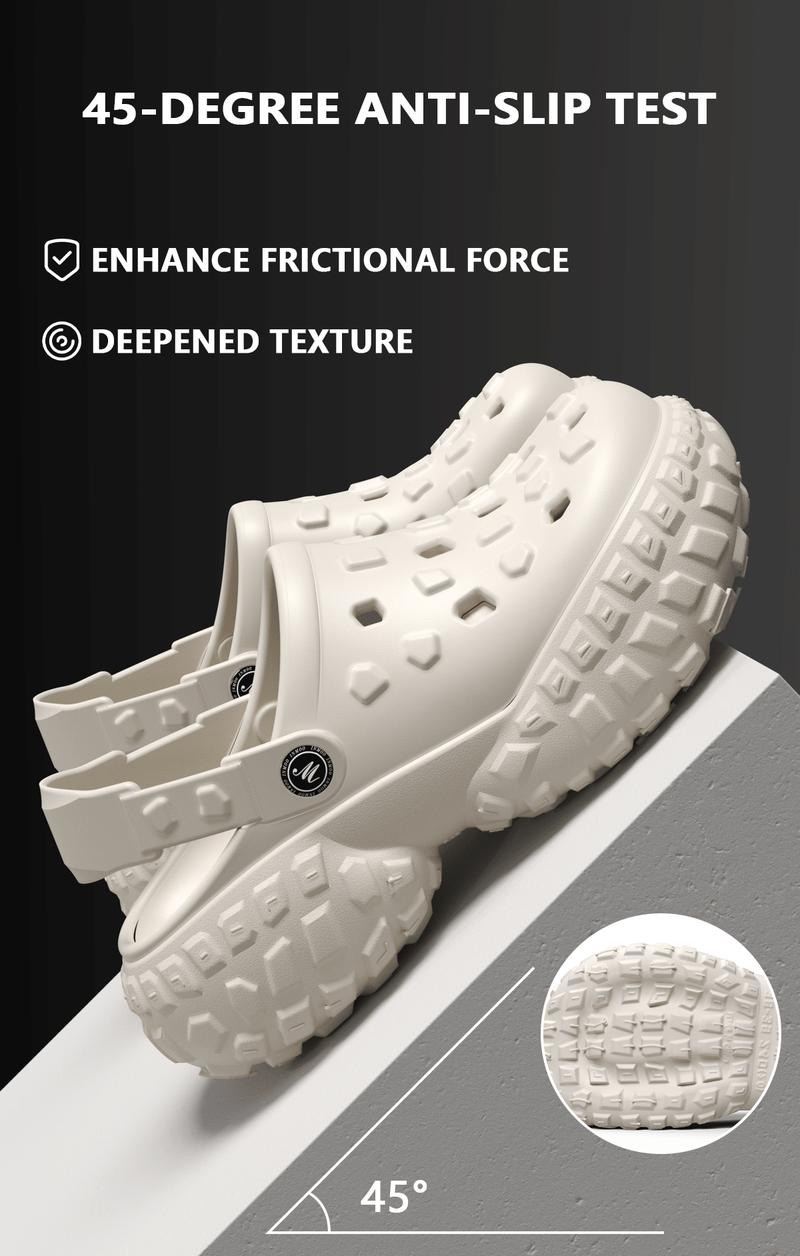 YASSIA Unisex EVA Cloud Slippers Outdoor Beach Sandals Foam Runner Walking shoes, Comfortable slippers for relaxing after exercise White Rice White Rice