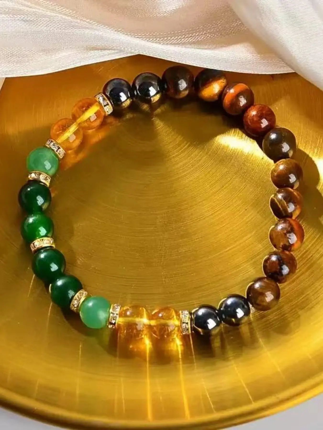 Hematite and Tiger Eye Money Bracelet, Lucky Bracelet, Attracts Wealth, Prosperity, Abundance, Feng Shui Jewelry, Handmade Design
