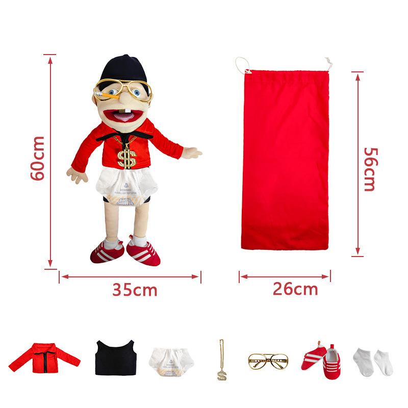 Family Hand Puppet Pet Booger Feebee Rocker Zombie Dad Mom Chef Price Police Junior Joseph Cody Penolope Open Mouth Muppet