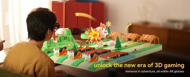 Rokid AR Max 2 Glasses, AI & AR Glasses, 300" 120Hz Ultra-HD Home Theater Screen, 50° FOV, 600 Nits Brightness, Adjustable up to -6.00D, Hi-Fi Sound & Private speakers,  Immersive Display for iPhone 16/15, Steam Deck, ROG, Mac, PC, Android & iOS