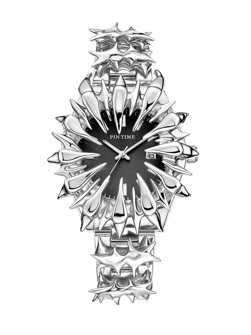 Handmade Quartz Analog Watch, Original European Style Vampire Dragon Scale Spike Design, Unisex Small Batch Wristwatch, Unique Jewelry Accessory