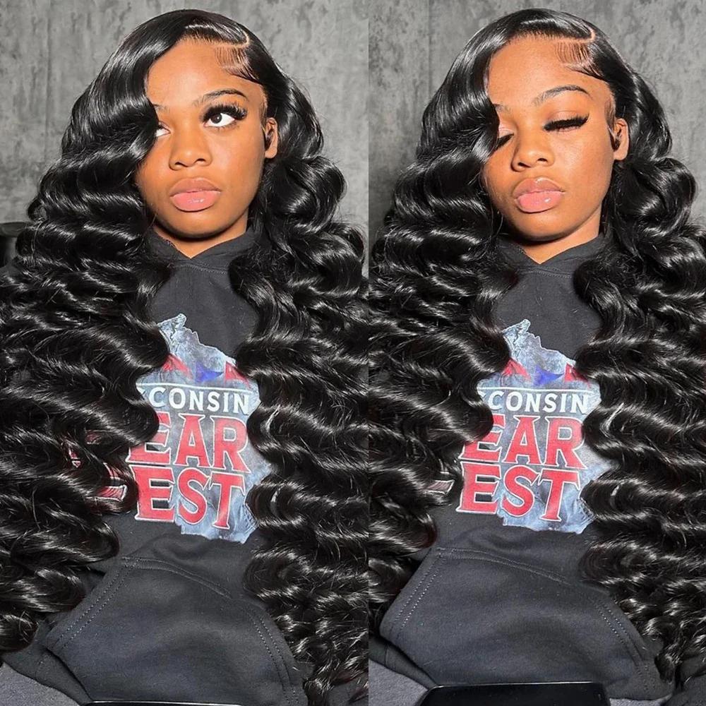 Ama Loose Deep Wave Bundles With Closure 4x4 inch Human Hair Bundles With Closure 3/4 Bunldes With Closure SpringStatements