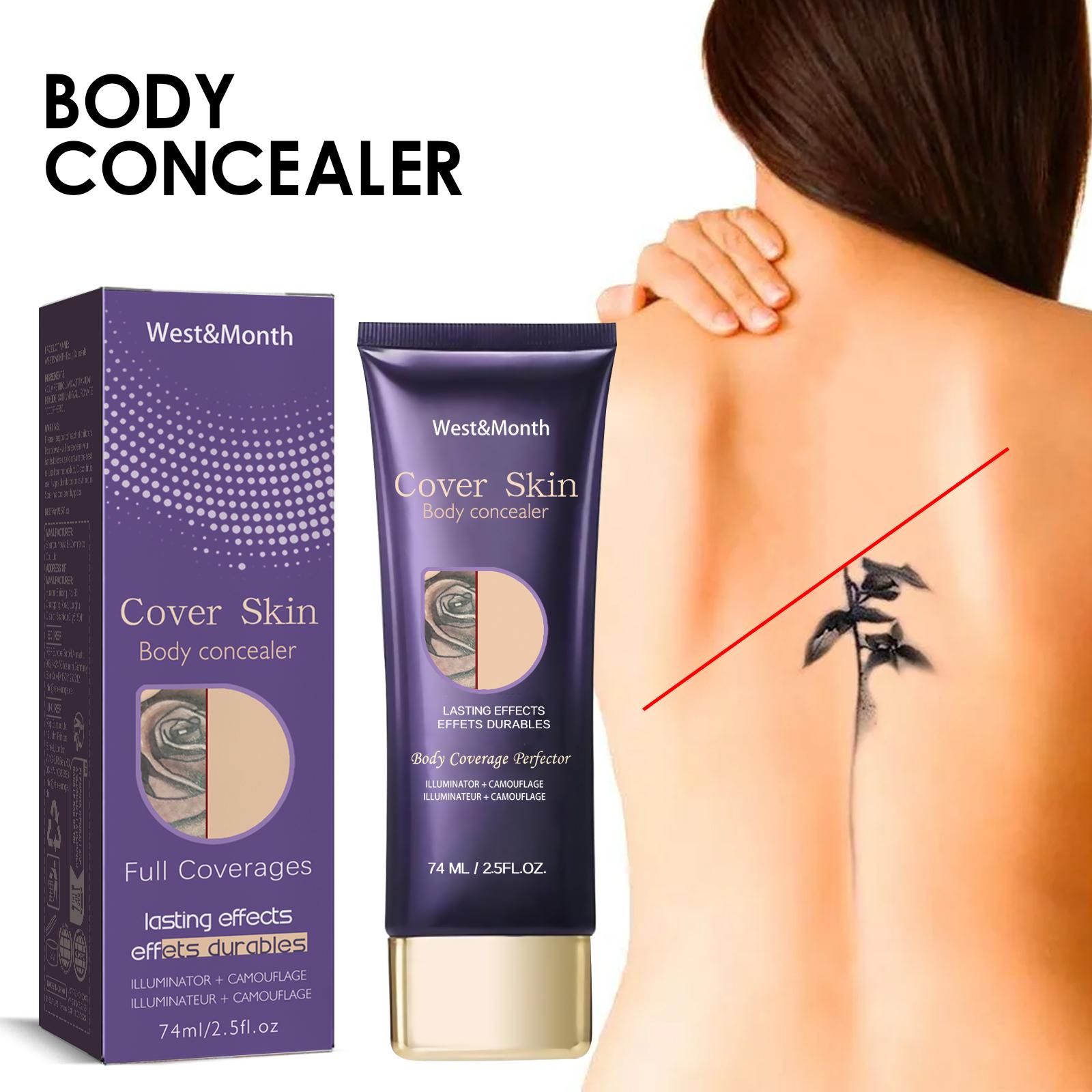 Body Concealer Makeup Waterproof No Transfer, Leg Vein Cover up Makeup for Varicose Veins Waterproof Black Skin, Leg and Body Scar Cover up Makeup for Tattoo Cover Up Oil Acne