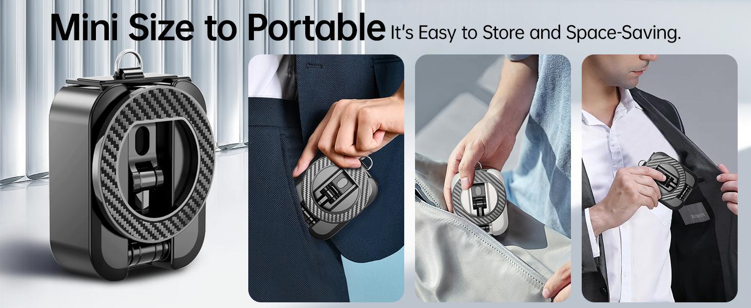 Travel Stand-MagSafe 2025 New 360° Rotating  Foldable Retractable Stand with Powerful Magnet, Women's Cell Phone Holder Travel Essentials,  Essentials, Hands-Free Magnetic Mini Travel Accessory