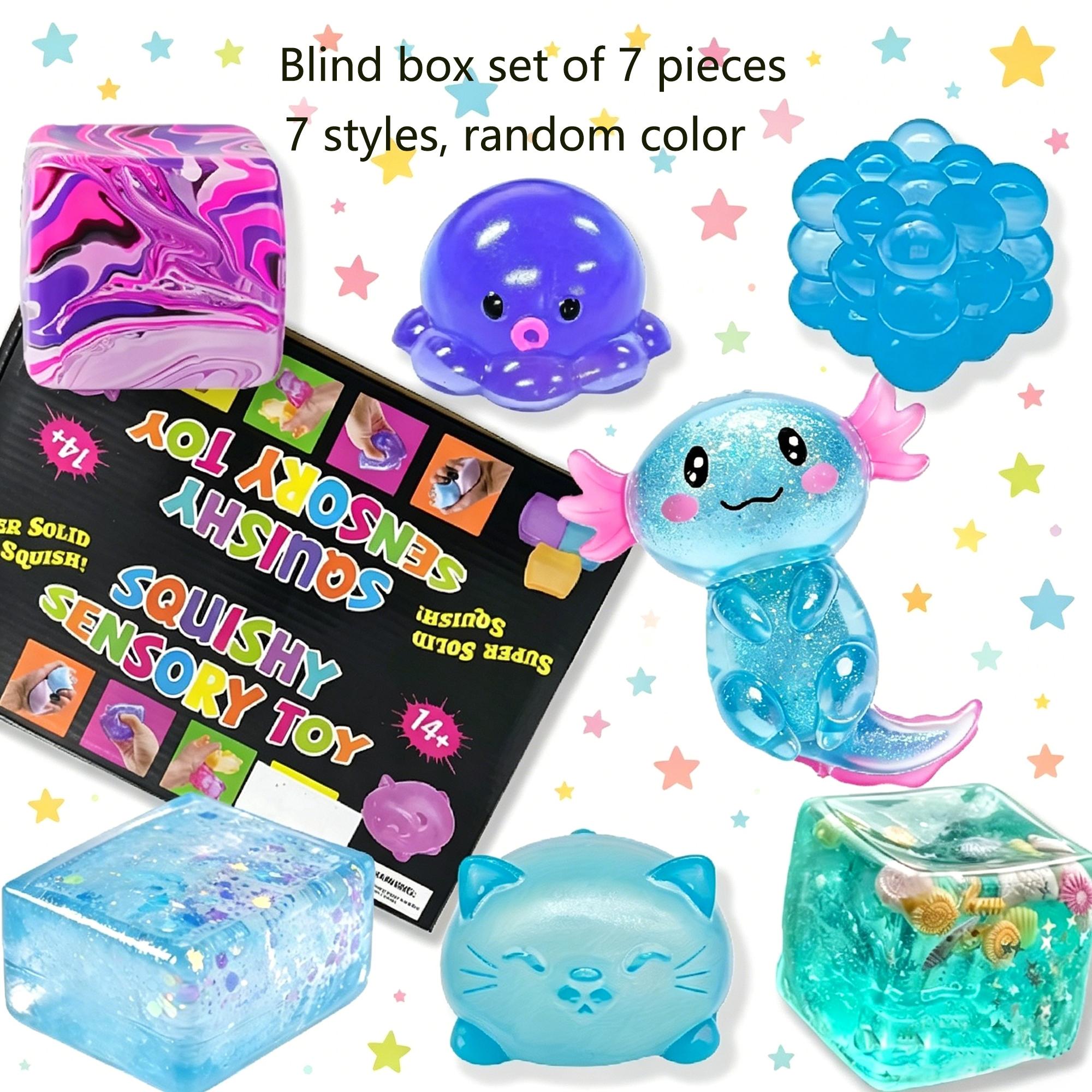 7 Piece Blind Box Malt Sugar Stress Relief Fidget Toys, Creative Slow Rebound Squishy, 7 Styles, Party Gift Set, Sensory Bundle, Squishy Sensory Fidgets
