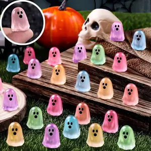 Halloween Mini Cute Ghosts Figures, 30pcs Resin Ghost Figurines, Party Favors, Home Decor, Dollhouse Toys, Fall Accent Gifts