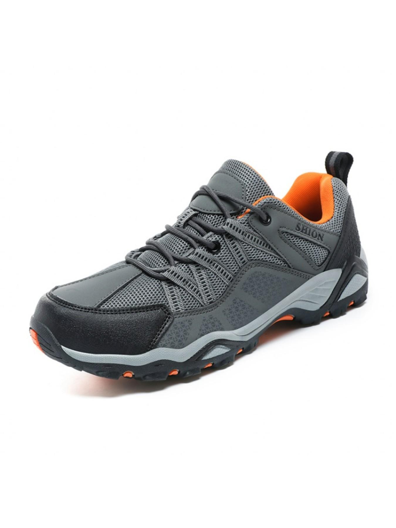 Men's Hiking Shoes, Breathable Mesh Upper, Anti-Slip Rubber Sole, Lightweight Outdoor Sports Shoes, Ideal for Hiking, Camping, Running, Daily Wear