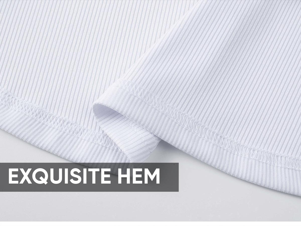 JMIERR Mens Long Sleeve Muscle T Shirts Casual V-Neck Longline Ribbed Tee Shirts