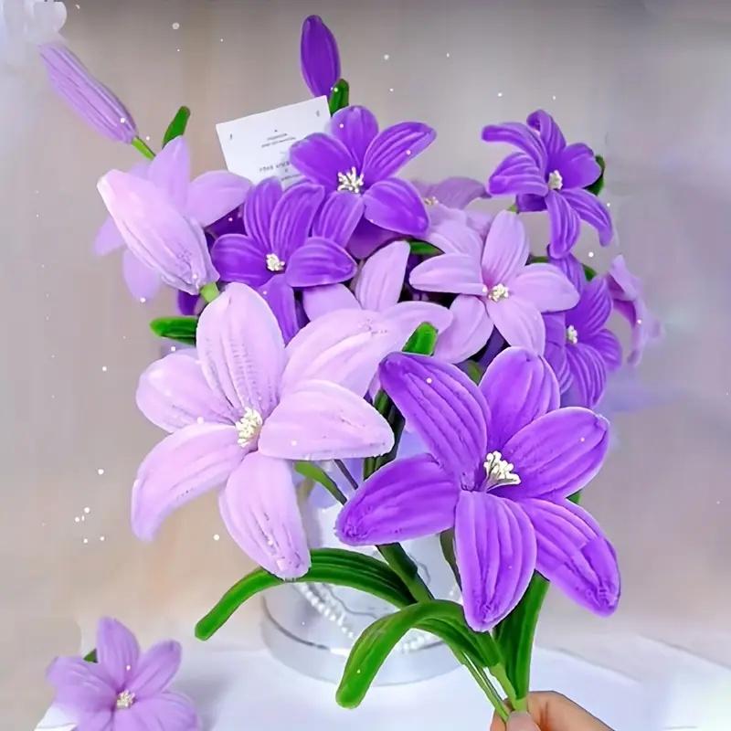 410-Piece Multi-Color Lilly Twisting Pipe Cleaner Craft Kit for DIY Projects, Perfect for Mother's Day, Graduation, Christmas Gifts, and Floral Decoration