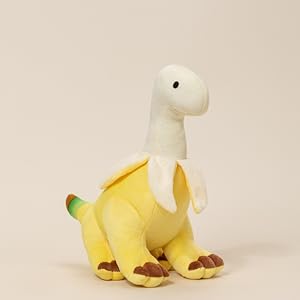 11'' Banana Dinosaur Plush Toy, Yellow Dinosur Stuffed Animal, Soft and Creative Design, Perfect Present for Kids and Friends, Ideal Present for Birthdays, Christmas, Children's Day