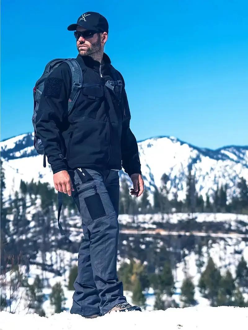 4-Pack Men's Outdoor Pants for Training, Hiking, Camping and Fishing. Men's tactical work trousers made of new 230g/m² fabric, designed with multiple zippered pockets, wear-resistant and durable. Ideal for spring and autumn.