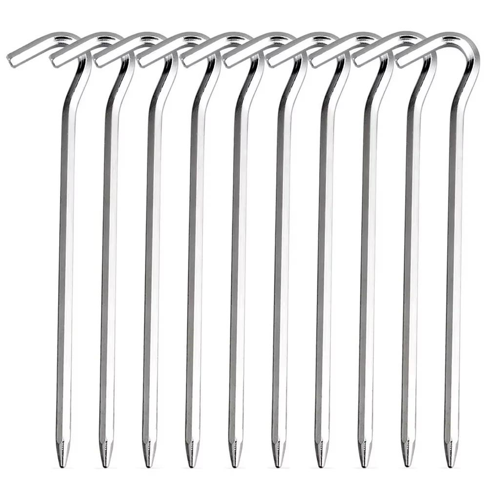 Lightweight Tent Pegs Campsite Ground Nails, 18cm Aluminum Alloy Shelter Tent Stakes, Durable & Portable Camping Accessory