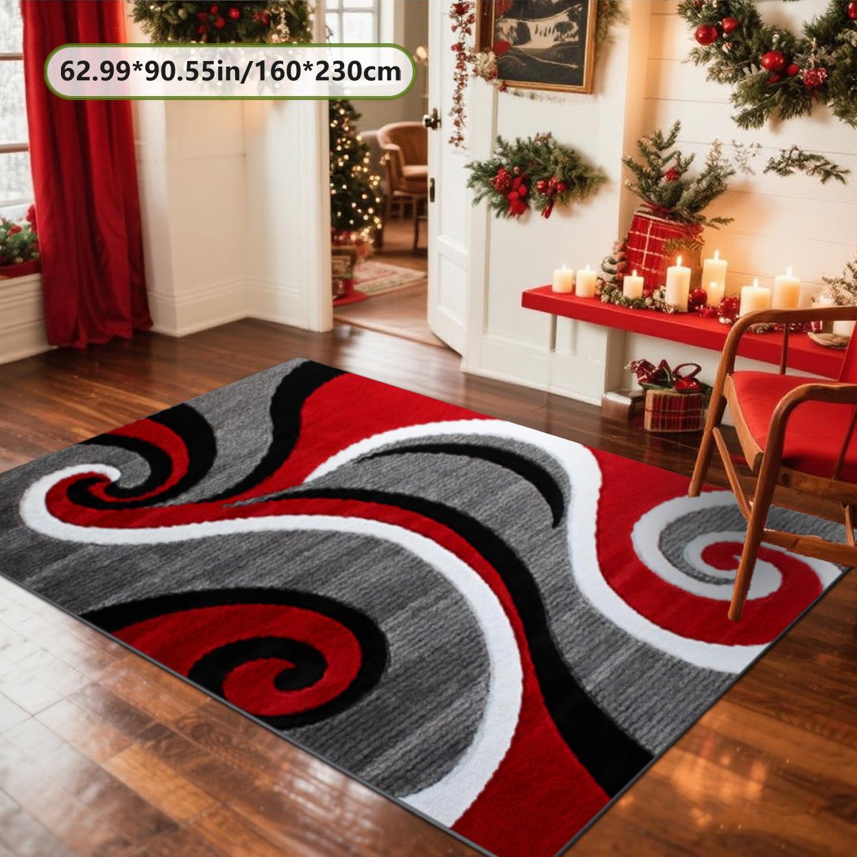 Velvet soft and comfortable patterned printed carpet, Geometric Graphic Rug, suitable for multiple scenarios, available in various sizes, soft and non-shedding