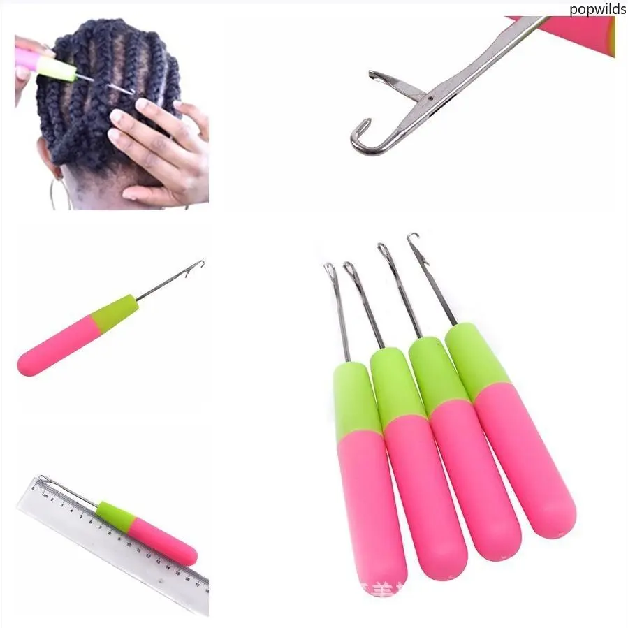 2pcs EZ Latch Hook for Dreadlocks & Large Braids, Professional Hair Crochet Needle Tool for Wigs, Hair Extensions & Braid Install