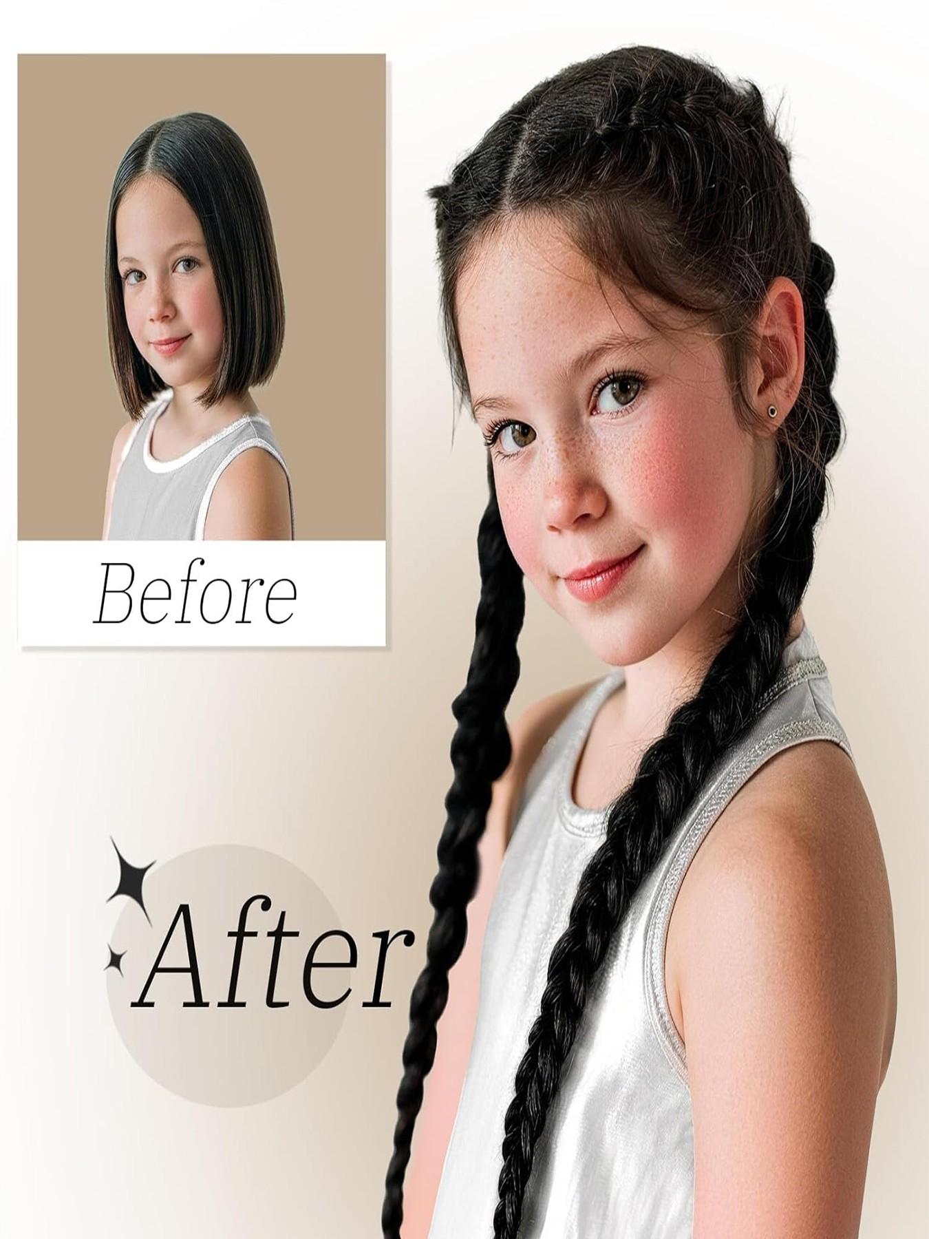 26 Inch Braid Ponytail Extension 2-Pack - Straight Sleek Wrap-Around Synthetic Hairpiece with Elastic Tie for Women, Perfect for Holiday Parties, Synthetic Extensions, Straight Synthetic Hairpieces