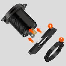 Nilight Quick Charge Socket PD Type C and QC 3.0 USB Fast Charge 12V 24V Car Outlet Voltmeter ON OFF Switch Fused Wire Kit Dual USB Charger Socket Power for Cars Trucks Vans RVs